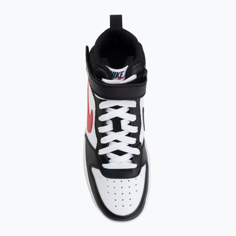 Детски обувки Nike Court Borough Mid 2 white/white/black/university red 5