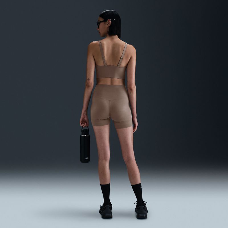 Спортен сутиен Nike Alate Medium Support Longline mink brown/white 12