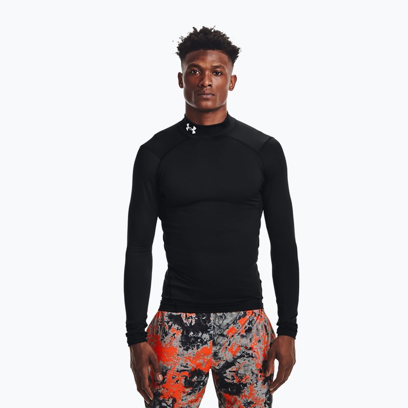 Мъжка блуза с дълъг ръкав за тренировка Under Armour Comp Mock UA Armour black/white