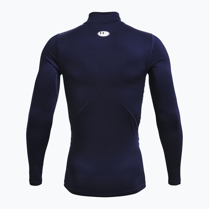Мъжки тренировъчен лонгслив Under Armour Comp Mock UA Armour midnight navy/white 2