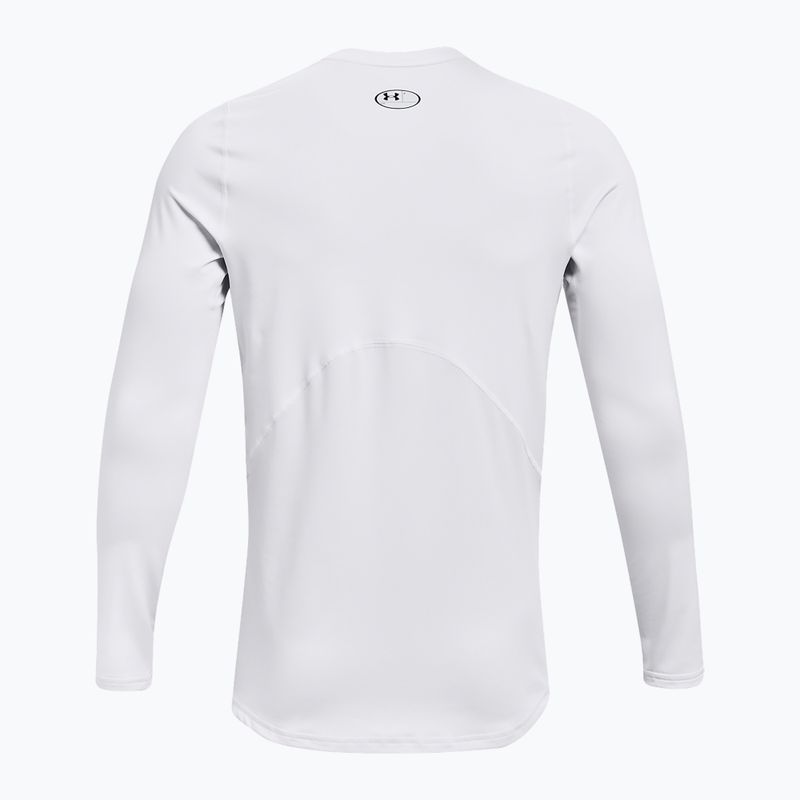 Мъжка блуза с дълъг ръкав за  тренировка Under Armour CG Armour Fitted Crew white/black 2