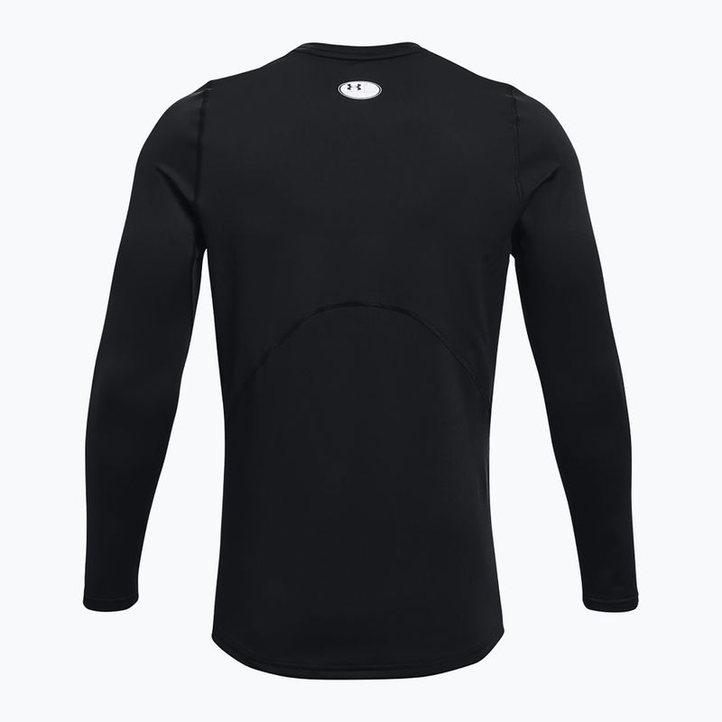 Мъжка блуза с дълъг ръкав за  тренировка Under Armour CG Armour Fitted Crew black/white 2