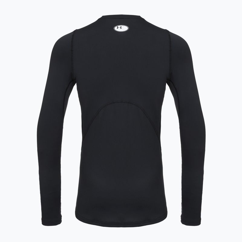 Мъжка блуза с дълъг ръкав за  тренировка Under Armour CG Armour Fitted Crew black/white 2