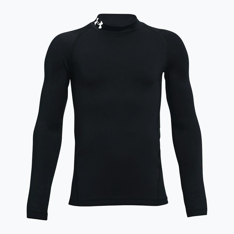 Детски тренировъчен лонгслив Under Armour Cg Armour Mock черно/бяло