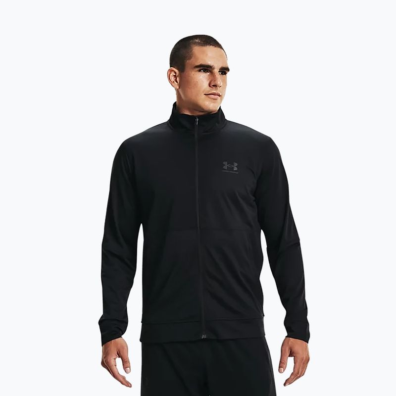 Under Armour Pique Track мъжки суитшърт за тренировки черен 1366202 3