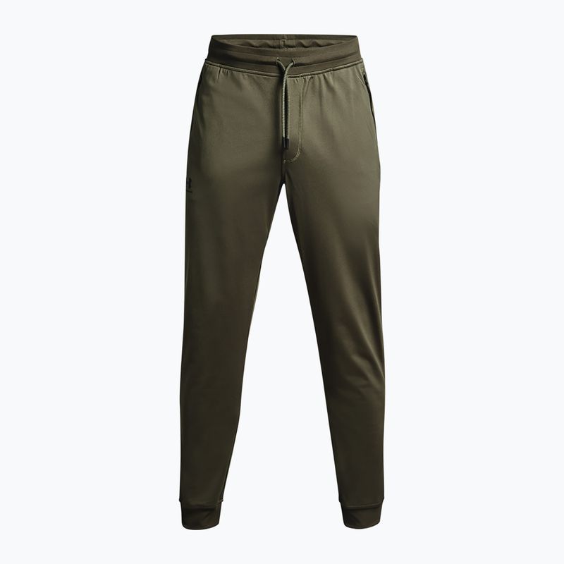 Мъжки панталони Under Armour Sportstyle Tricot Jogger marine от зелен / черен 5