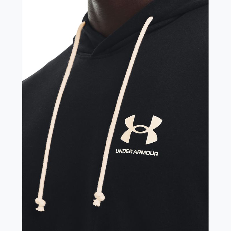 Мъжки суитшърт Under Armour Rival Terry Lc Hd black/onyx white 4