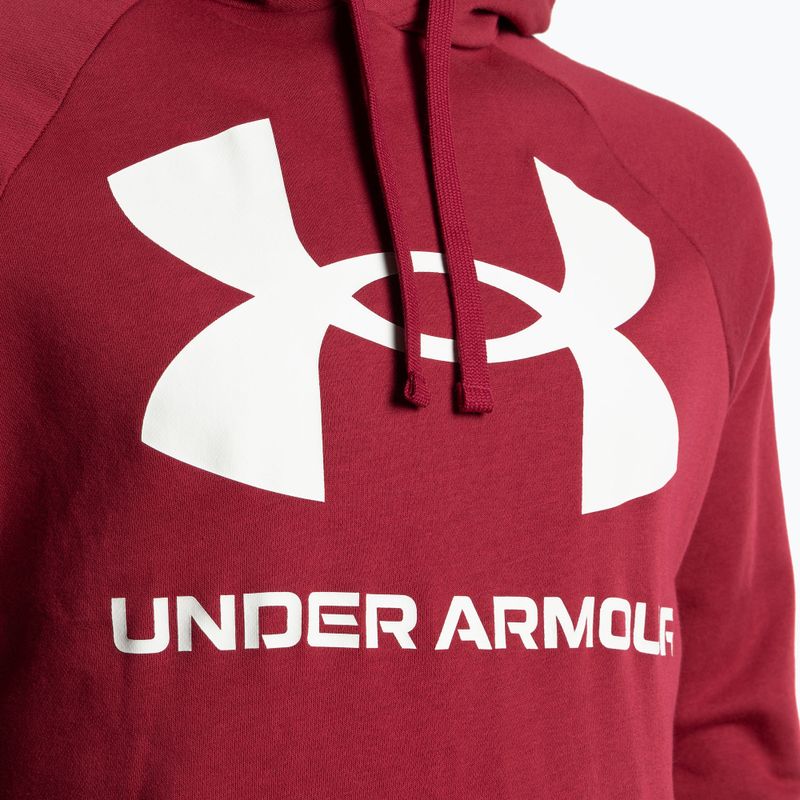 Мъжки суитшърт за тренировки Under Armour Rival Fleece Big Logo HD червено и бяло 1357093-664 6