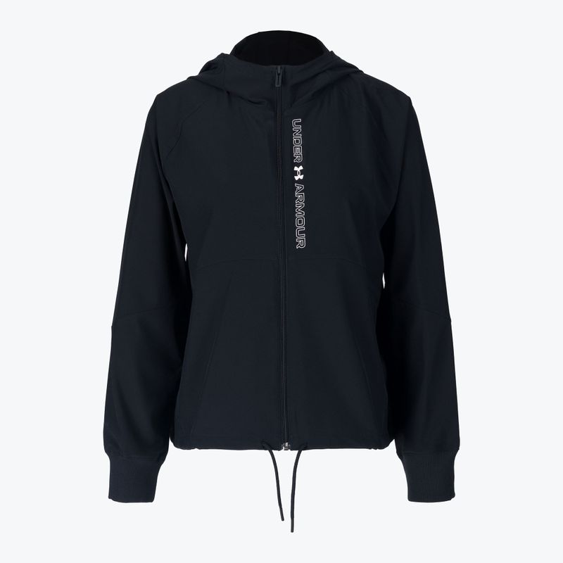 Under Armour Тъканно дамско яке с качулка черно и бяло 1369889