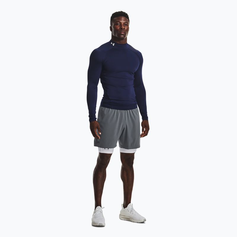 Мъжка блуза с дълъг ръкав за тренировка Under Armour Heat Gear Armour Comp Mock midnight navy/ white 2