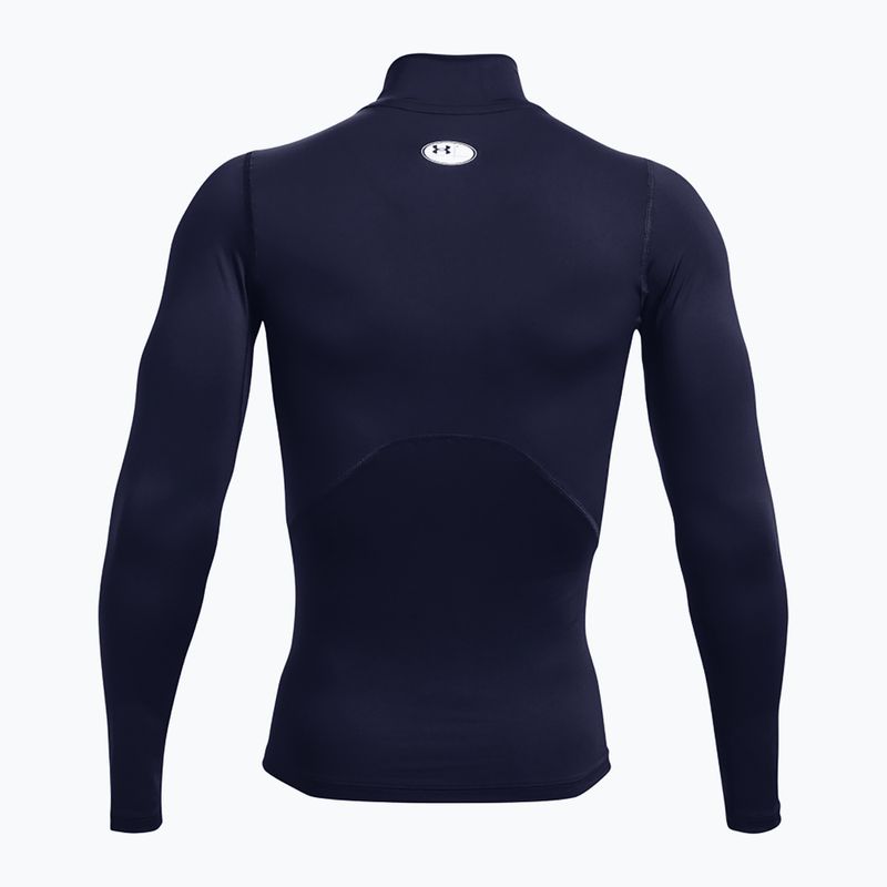 Мъжка блуза с дълъг ръкав за тренировка Under Armour Heat Gear Armour Comp Mock midnight navy/ white 6