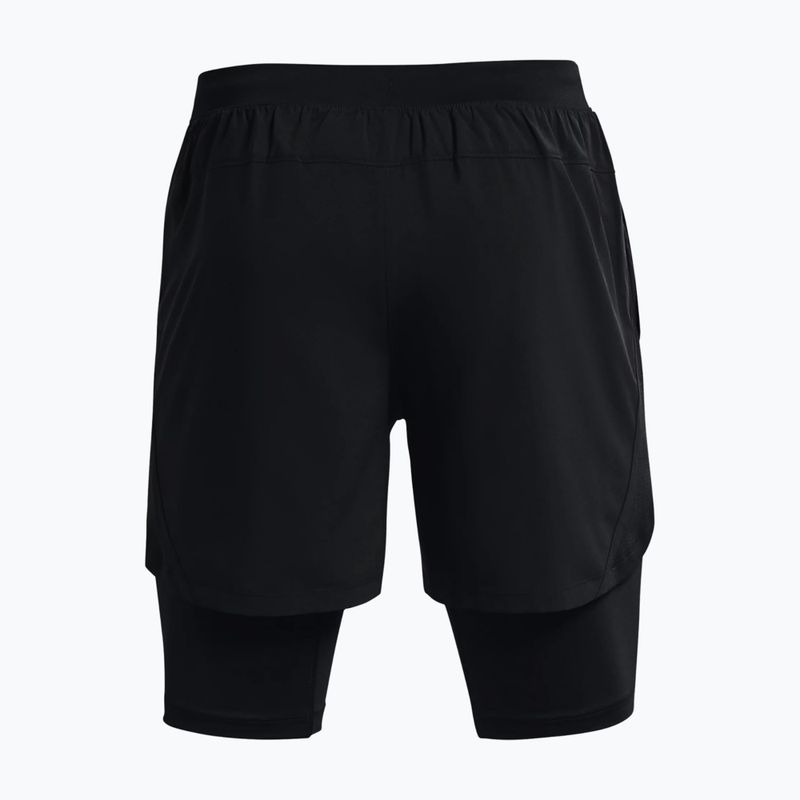 Мъжки къси панталони за бягане Under Armour Launch SW 5'' 2N1, черни 1372631 2