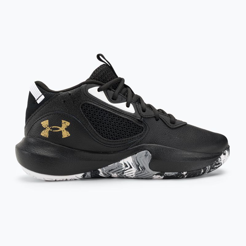 Under Armour Lockdown 6 баскетболни обувки черно/черно/металическо злато 2