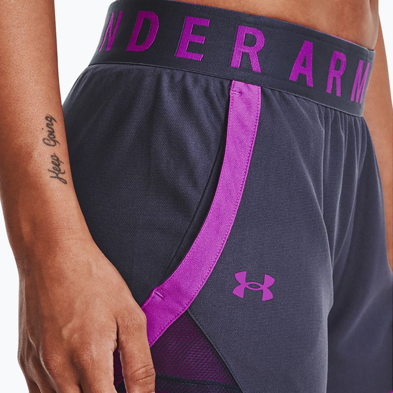 Under Armour Play Up дамски къси панталони за тренировка 2 в 1 тъмносиньо и лилаво 1351981 4