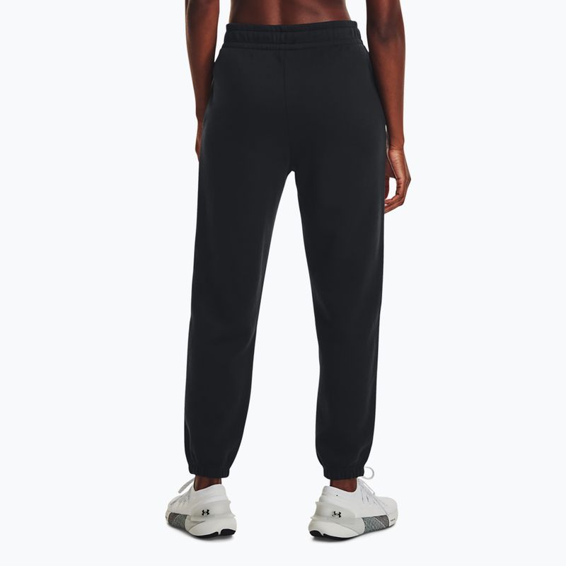 Under Armour Essential Fleece Joggers black/white дамски панталони за тренировка 3