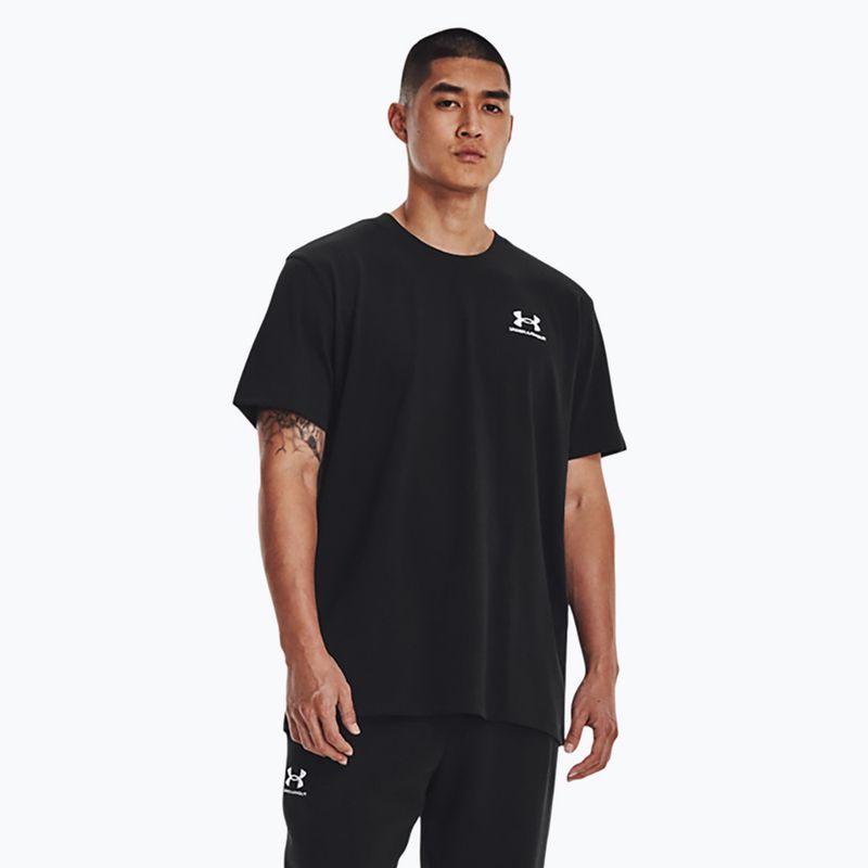 Мъжка тениска Under Armour Logo Emb Heavyweight black/white