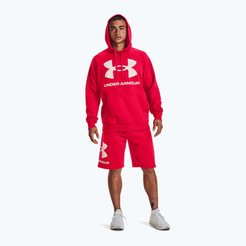 Мъжки суитшърт с качулка Under Armour Rival Fleece Big Logo Hd червен 1357093 2