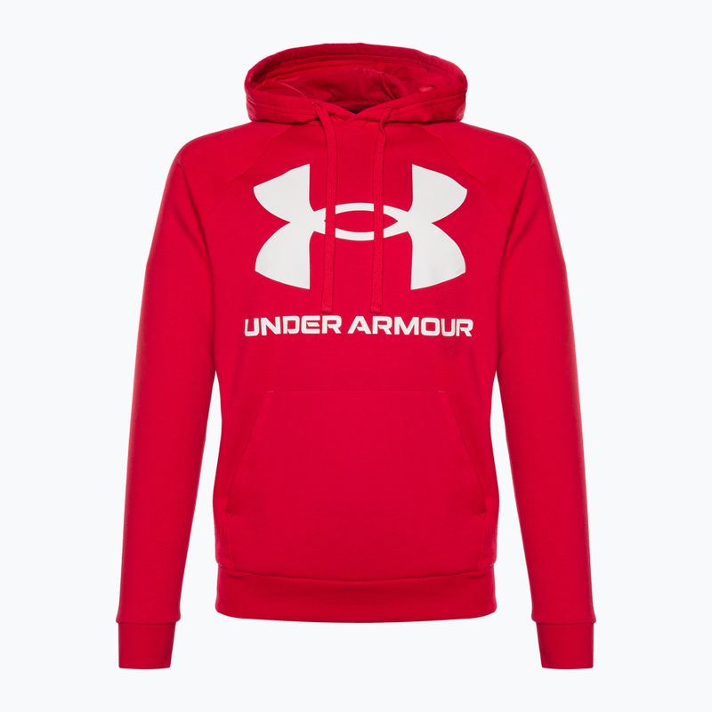 Мъжки суитшърт с качулка Under Armour Rival Fleece Big Logo Hd червен 1357093 5