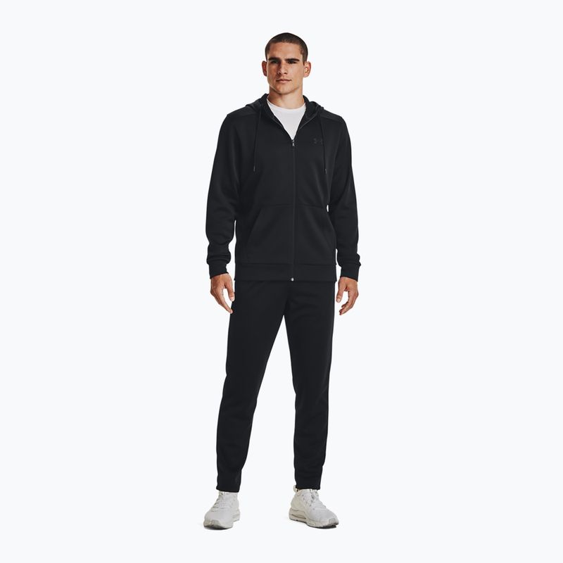 Мъжки суитшърт Under Armour Fleece FZ Hoodie black/black 2