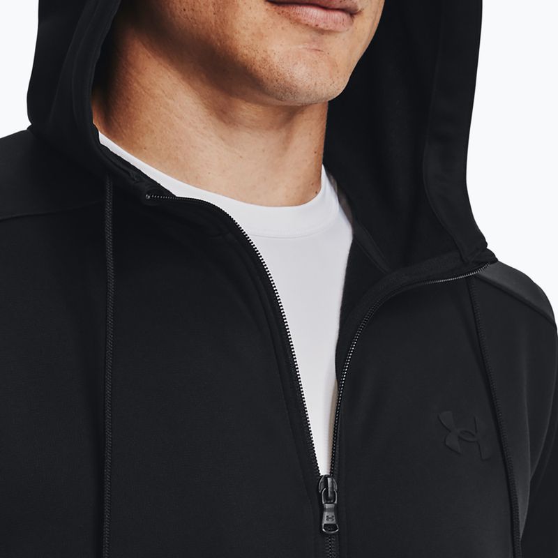 Мъжки суитшърт Under Armour Fleece FZ Hoodie black/black 4