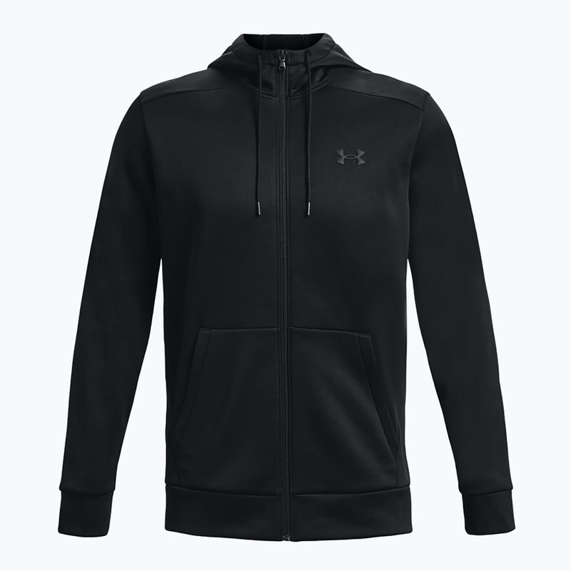 Мъжки суитшърт Under Armour Fleece FZ Hoodie black/black 5