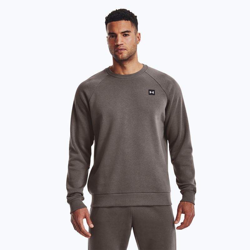 Мъжки суитшърт Under Armour Rival Fleece Crew кафяв