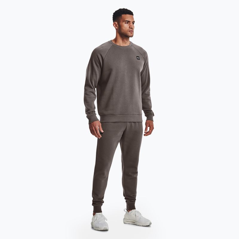 Мъжки суитшърт Under Armour Rival Fleece Crew кафяв 2