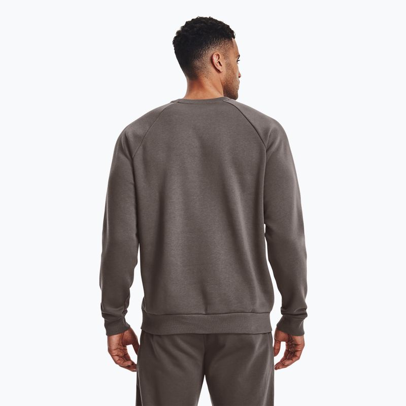Мъжки суитшърт Under Armour Rival Fleece Crew кафяв 3