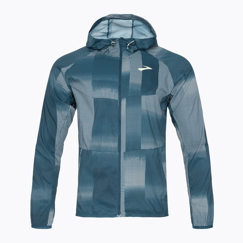 Мъжко яке за бягане Brooks Canopy indigo rush/altitude print