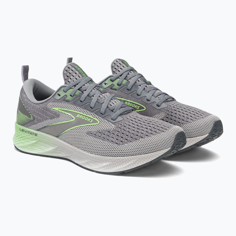 Brooks Levitate 6 мъжки обувки за бягане primer grey/neon green 4