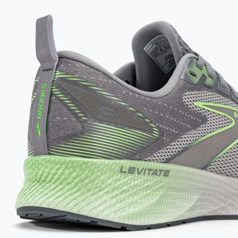 Brooks Levitate 6 мъжки обувки за бягане primer grey/neon green 9