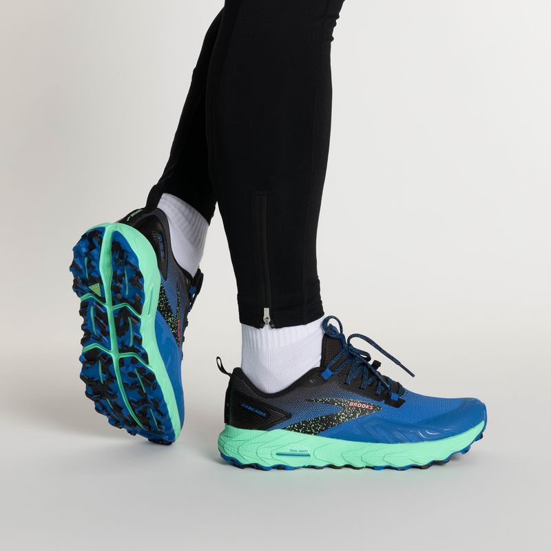 Brooks Cascadia 17 victoria blue/black/spring bud мъжки обувки за бягане 2