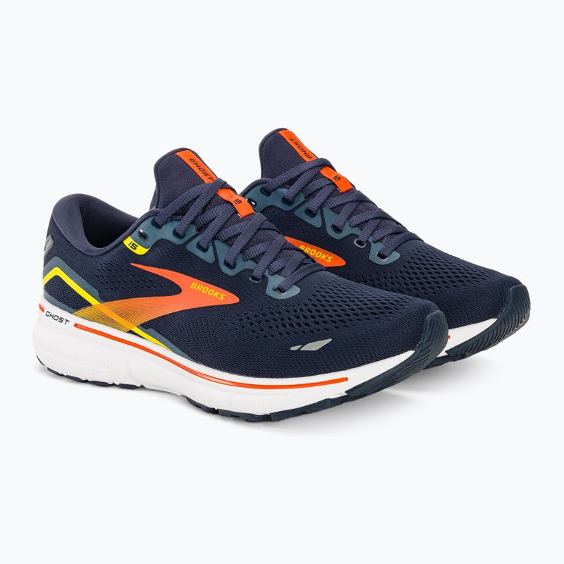 Brooks Ghost 15 мъжки обувки за бягане peacoat/red/yellow 5