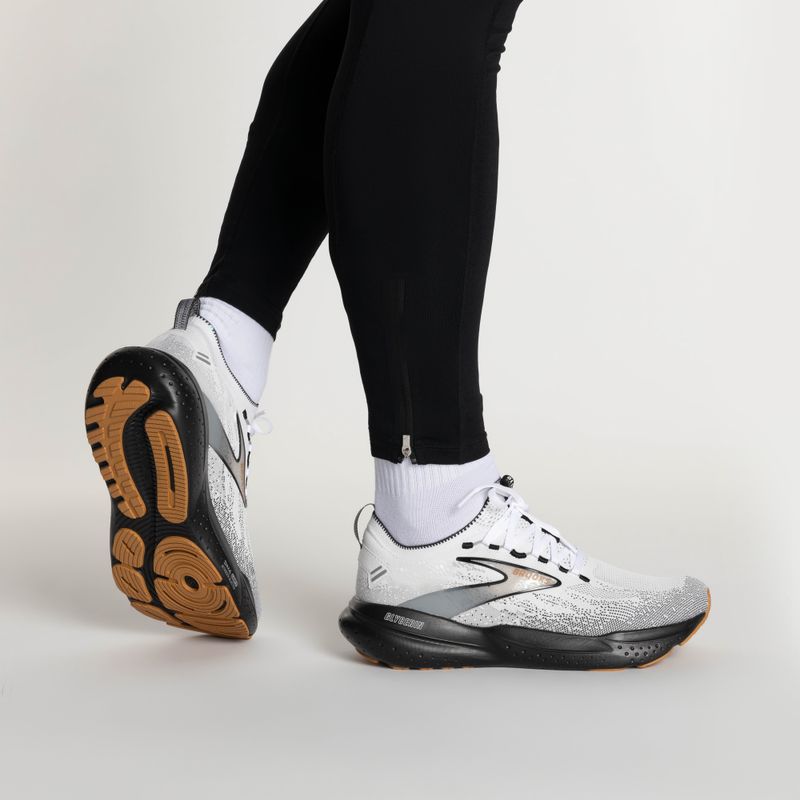 Brooks Glycerin StealthFit 21 мъжки обувки за бягане бяло/сиво/черно 2
