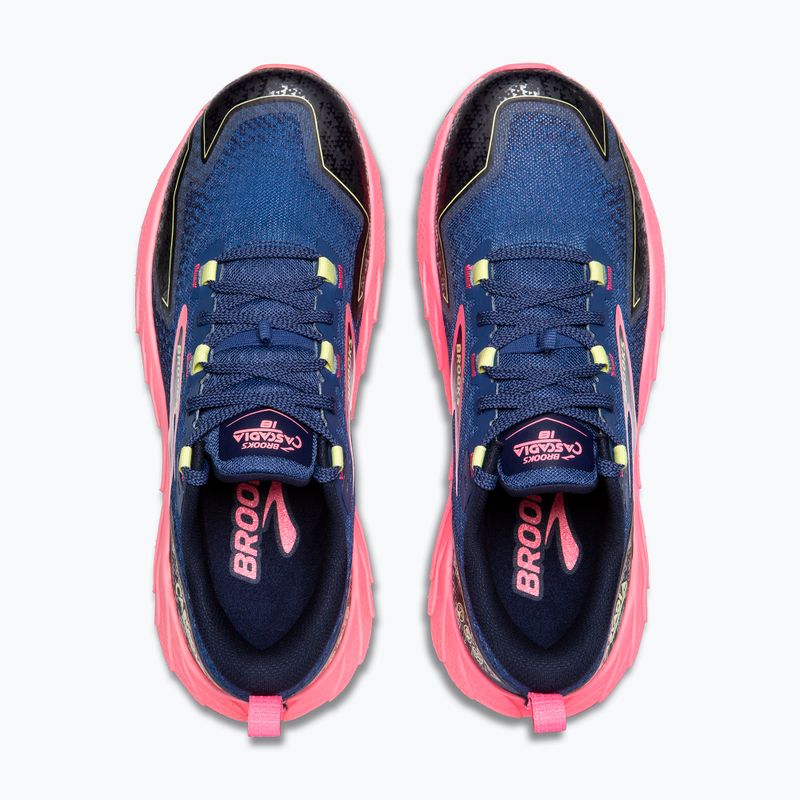 Дамски обувки за бягане Brooks Cascadia 18 grey blue/pink/sunny lime 12