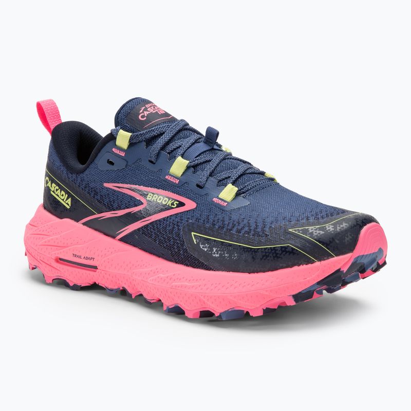 Дамски обувки за бягане Brooks Cascadia 18 grey blue/pink/sunny lime