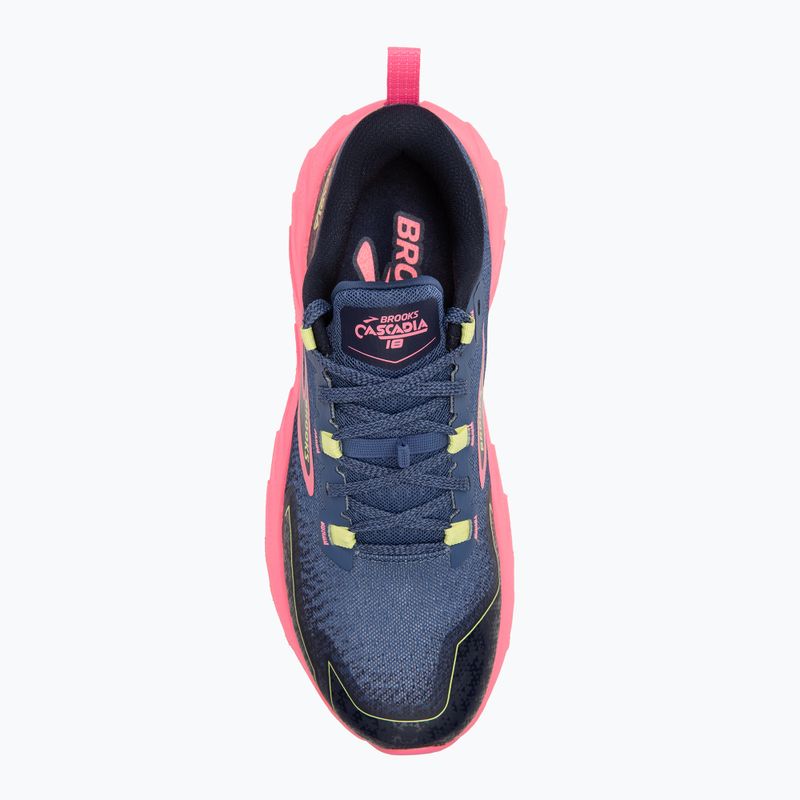 Дамски обувки за бягане Brooks Cascadia 18 grey blue/pink/sunny lime 5