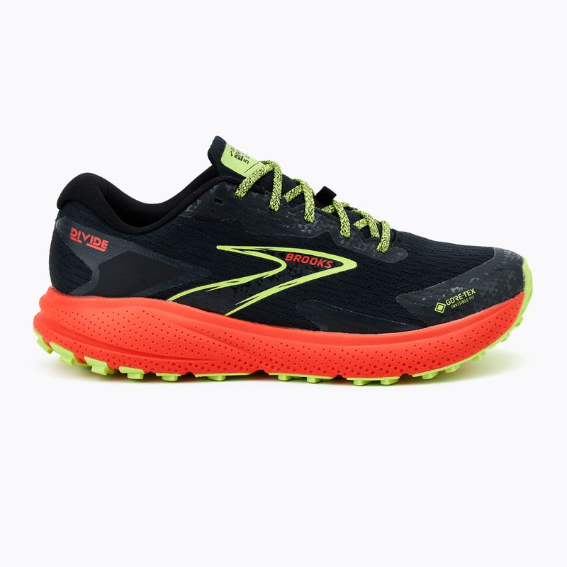 Мъжки обувки за бягане Brooks Divide 5 GTX black/cherry/lime 2