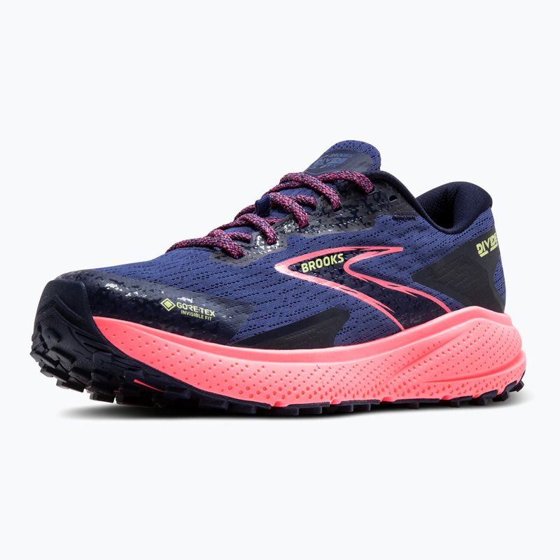 Дамски обувки за бягане Brooks Divide 5 GTX grey blue/pink/lime 12