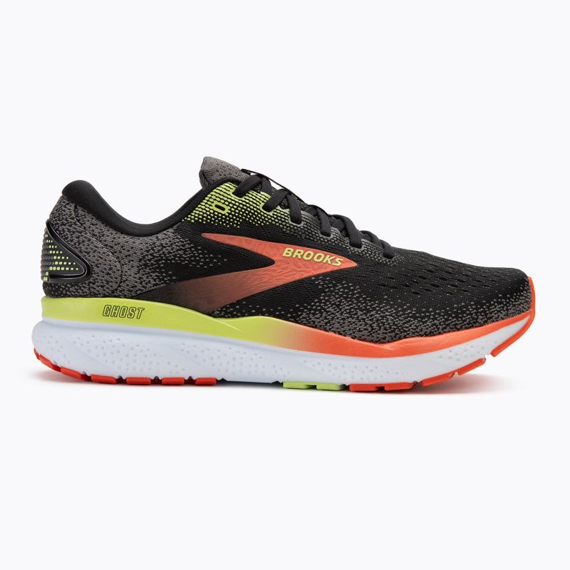 Мъжки обувки за бягане Brooks Ghost 16 wide fit black/mandarin red/green 2