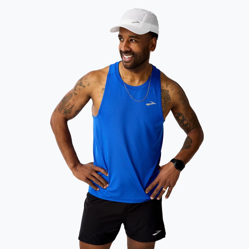 Мъжки спортен екип Brooks Atmosphere Singlet 3.0 за бягане neo blue 4