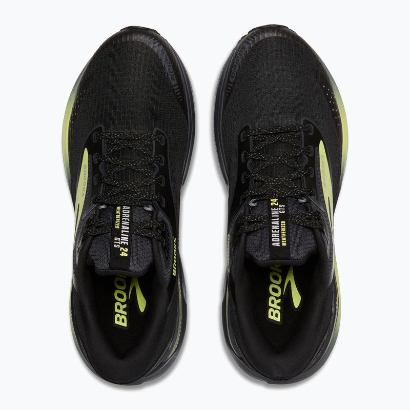 Мъжки обувки за бягане Brooks Adrenaline GTS 24 Weatherized black/ebony/new yellow 12