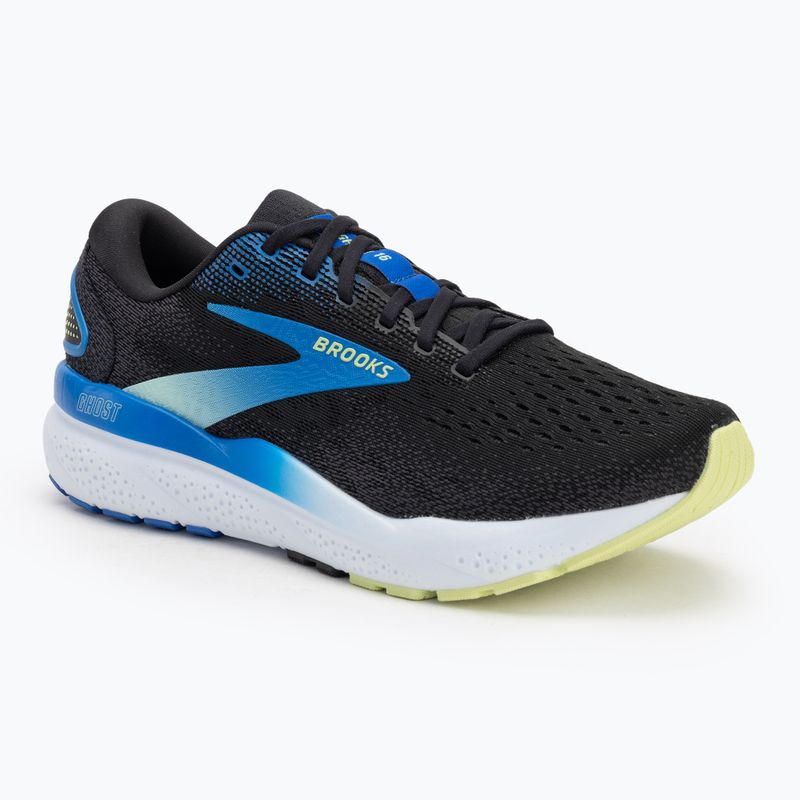 Brooks Ghost 16 мъжки обувки за бягане черно/кобалт/нео жълто