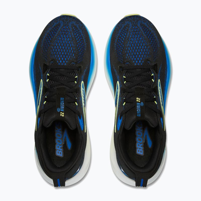 Мъжки обувки за бягане Brooks Glycerin 22 wide fit black/cobalt/neo yellow 12