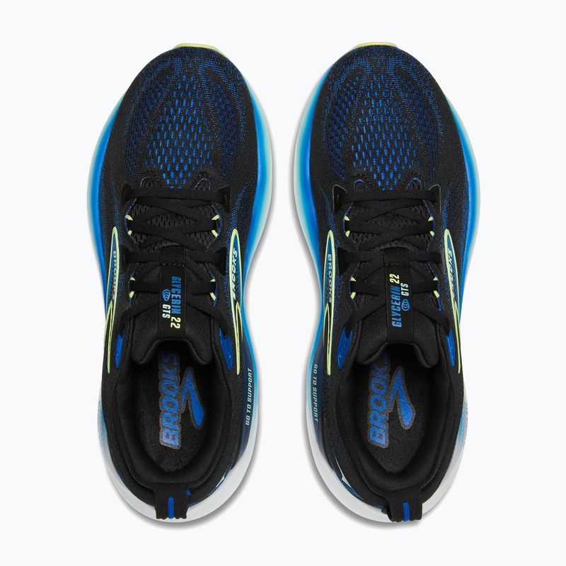 Мъжки обувки за бягане Brooks Glycerin GTS 22 black/cobalt/neo yellow 10