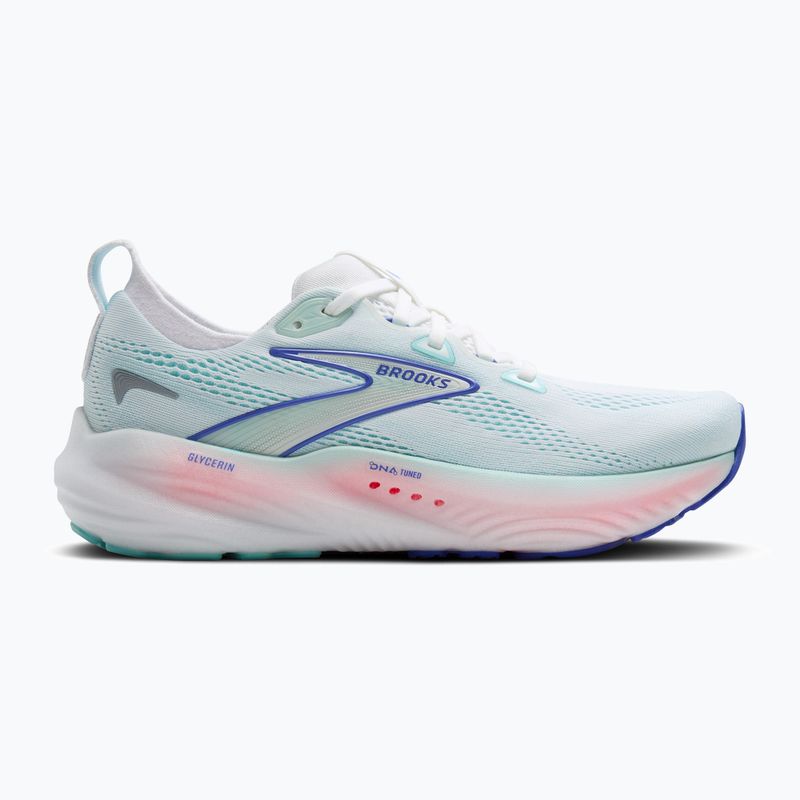 Дамски обувки за бягане Brooks Glycerin 22 wide fit white/limpet shell/amparo blue 9