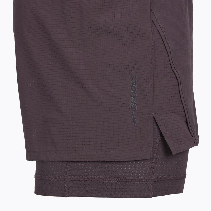 Мъжки шорти за бягане Brooks High Point 5“ 2IN1 2.0 dark russet 3