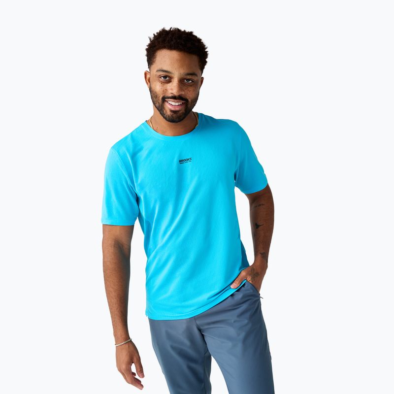 Мъжка тениска за бягане Brooks Highpoint 2.0 blazing blue/atomic blue