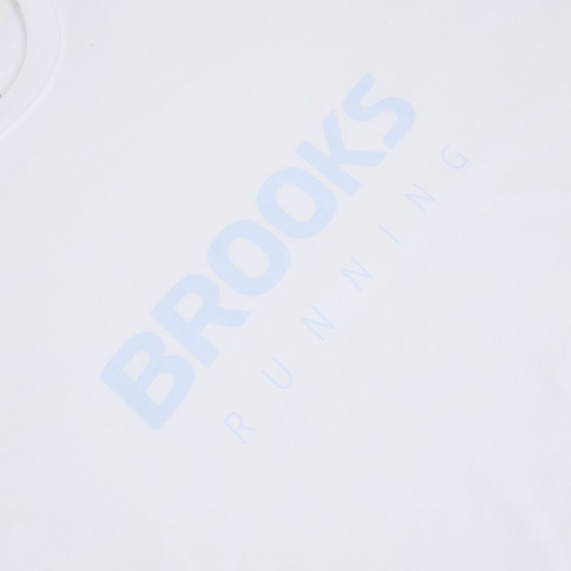 Дамска тениска за бягане Brooks Graphic white/halogen blue 3