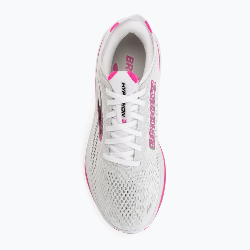 Дамски обувки за бягане Brooks Hyperion 3 white/luminary/cyber pink 5